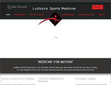 Tablet Screenshot of lubbocksportsmed.com